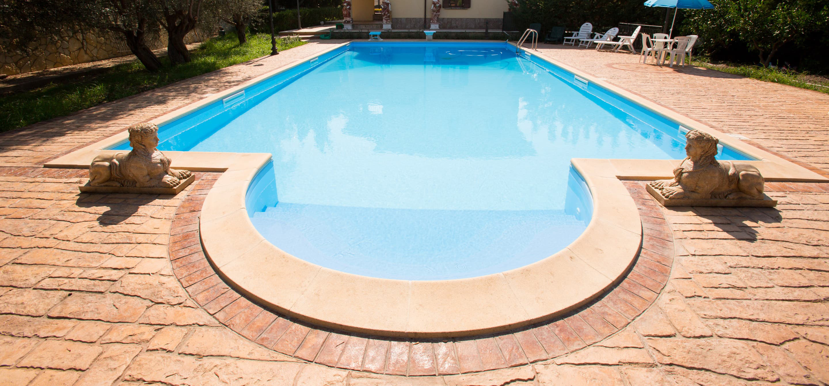 Contour de piscine en béton ARTICIMO Imprimé