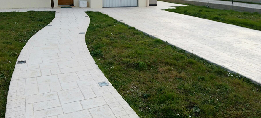 Allée de jardin en béton ARTICIMO Imprimé