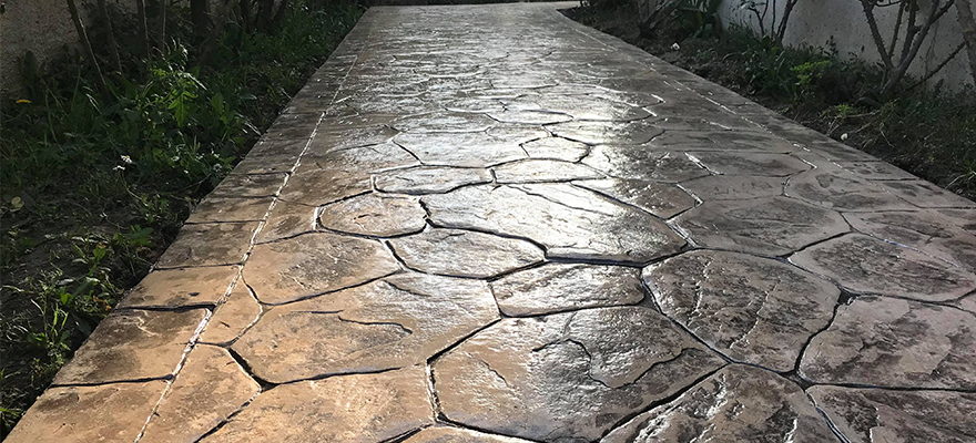 Allée de jardin en béton ARTICIMO Imprimé