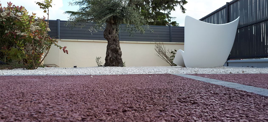 Terrasse en béton AQUACIMO Drainant coloré