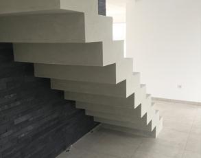 Escaliers béton ciré